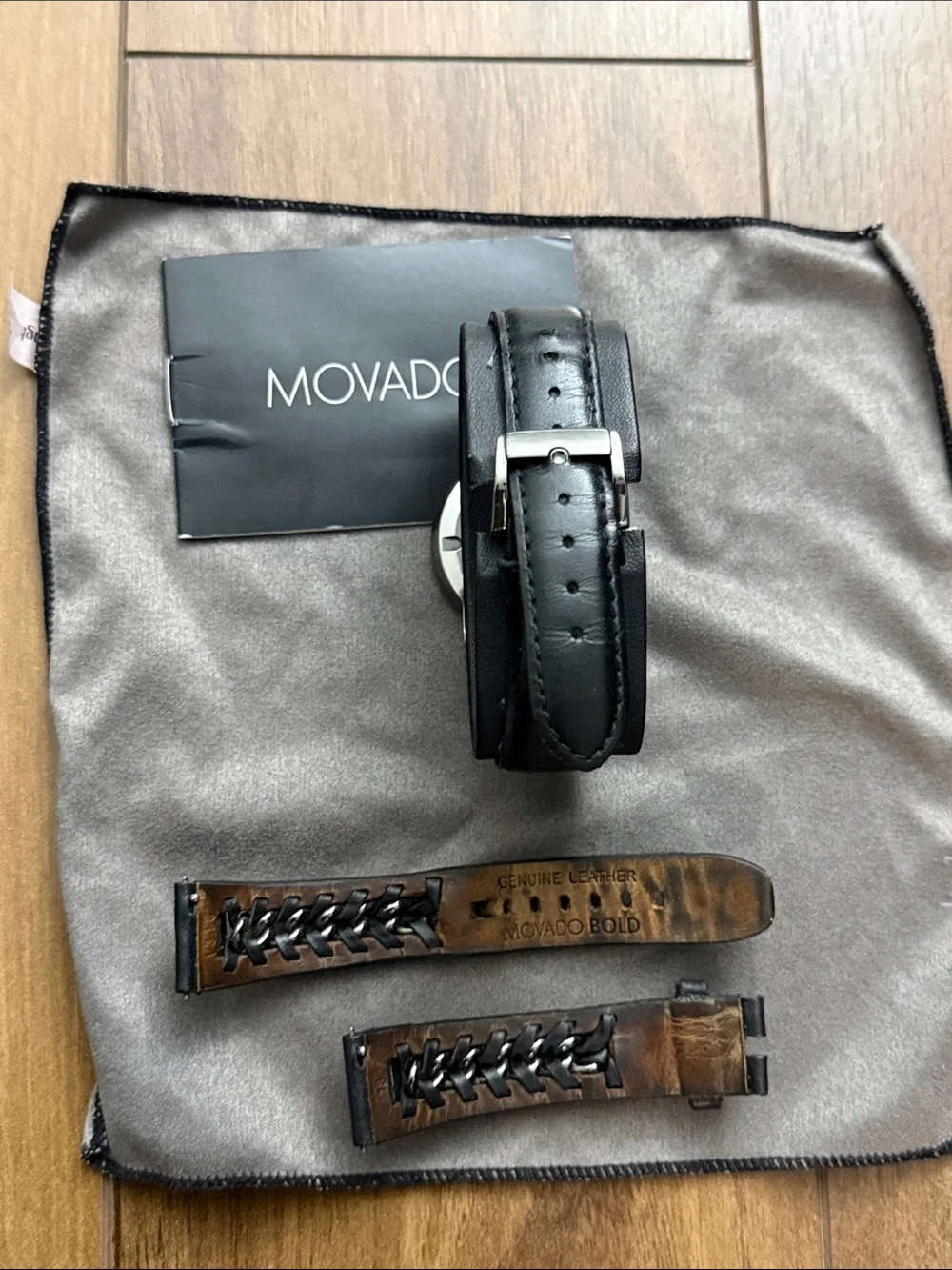Movado Black Watch Gift Box with White Logo